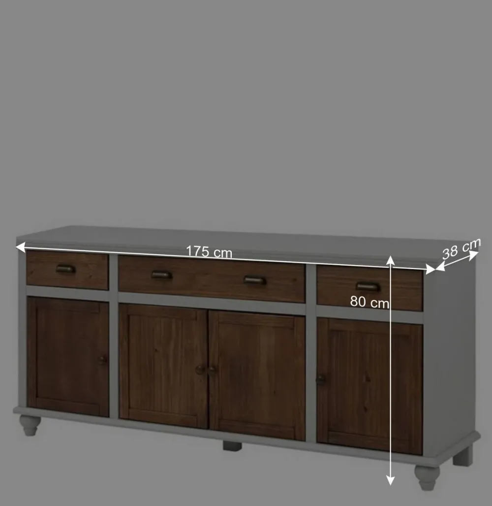 Wohnen Sideboards<Landhaus Sideboard in Holz Braun - Veproma
