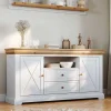 Wohnen Sideboards<Landhaus Sideboard in Weiß & Natur Kiefer - Saluts