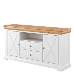 Wohnen Sideboards<Landhaus Sideboard in Weiß & Natur Kiefer - Saluts