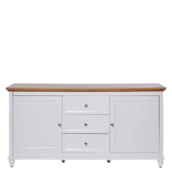 Wohnen Sideboards<Landhaus Sideboard in Weiß und Eiche - Smaly