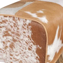 Wohnen Hocker<Landhaus Sitzhocker Darinca mit Ziegenfell und Holz