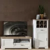 Wohnen Wohnwände<Landhaus TV Board & Hochkommode - Sinolita (zweiteilig)