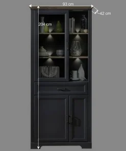Wohnen Wohnwände<Landhaus TV Board & Vitrine Set - Thumbs (zweiteilig)