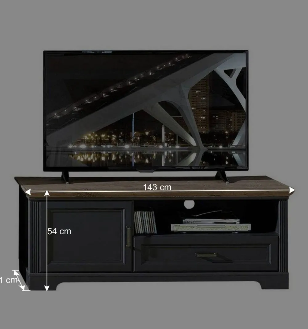 Wohnen Wohnwände<Landhaus TV Board & Vitrine Set - Thumbs (zweiteilig)
