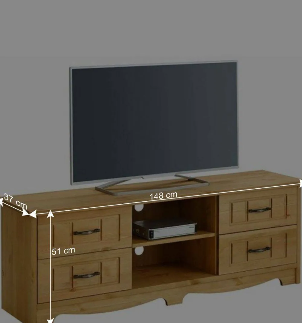 Wohnen Tv & Hifi-Möbel|Lowboards<Landhaus TV Möbel aus Kiefer Massivholz - Vanpos