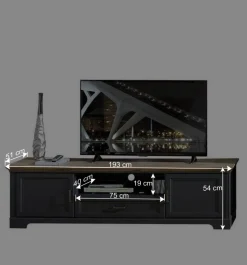 Wohnen Wohnwände<Landhaus TV Wohnmöbel Set - Thumbs (dreiteilig)