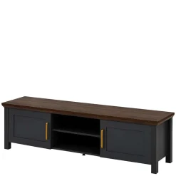 Wohnen Tv & Hifi-Möbel|Lowboards<Landhaus TV-Board in Dunkelgrau - Mivaldana