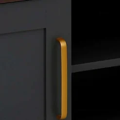 Wohnen Tv & Hifi-Möbel|Lowboards<Landhaus TV-Board in Dunkelgrau - Mivaldana