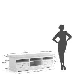 Wohnen Tv & Hifi-Möbel|Lowboards<Landhaus TV-Lowboard 167 cm breit - Manipur