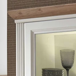 Wohnen Wohnwände<Landhaus Vitrine & TV Board - Sinolita (zweiteilig)