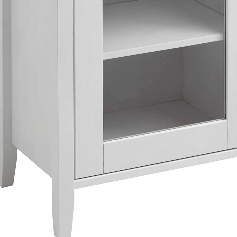 Wohnen Vitrinen|Schränke<Landhaus Vitrine fürs Badezimmer in Weiß - Satumare