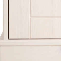 Wohnen Highboards|Vitrinen<Landhaus Vitrine in Weiß und Kiefer Honig - Zentra