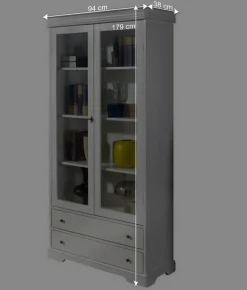 Wohnen Schränke<Landhaus Vitrine mit Doppeltür - Zarinas