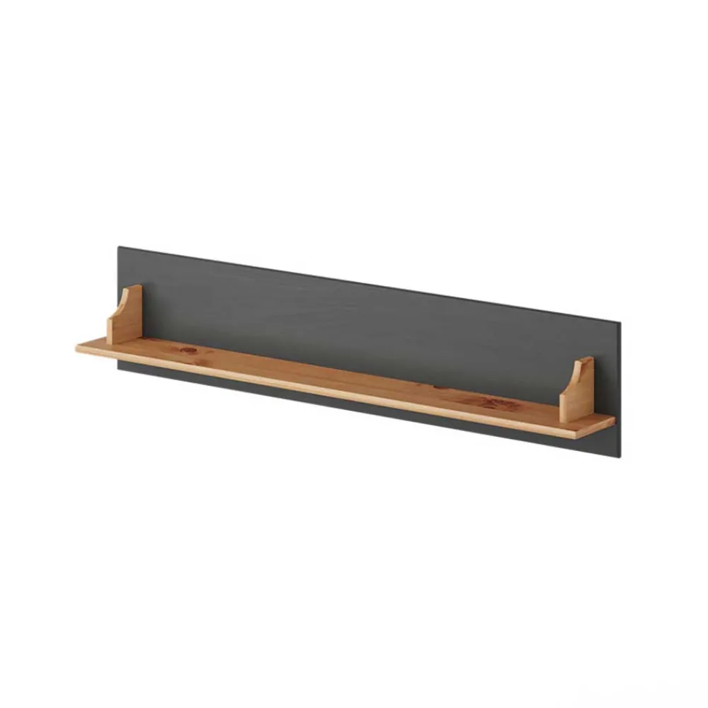 Wohnen Regale<Landhaus Wandboard in Grau und Kiefer - Eromsia (2er Set)