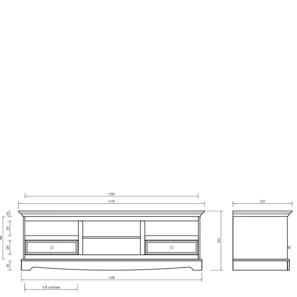 Wohnen Wohnwände<Landhaus Wohnwand Möbel - Vitablo (fünfteilig)