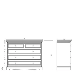 Wohnen Wohnwände<Landhaus Wohnwand Möbel - Vitablo (fünfteilig)