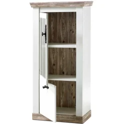 Wohnen Wohnwände<Landhaus Wohnzimmer Möbel Set Nedita in Weiß & Pinie (vierteilig)