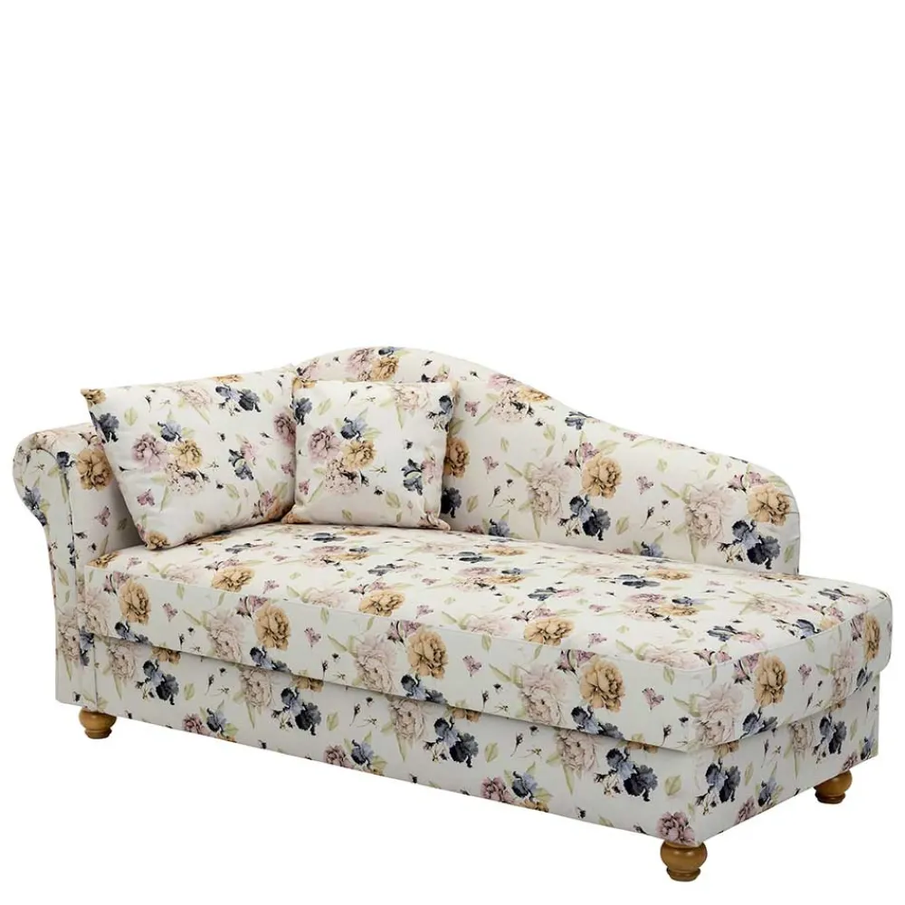 Wohnen Sofas<Landhaus-Recamiere mit Blumen Muster - Vergil