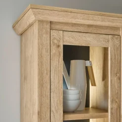 Wohnen Vitrinen<Landhaus-Schrank in Eiche Gold - Hengas