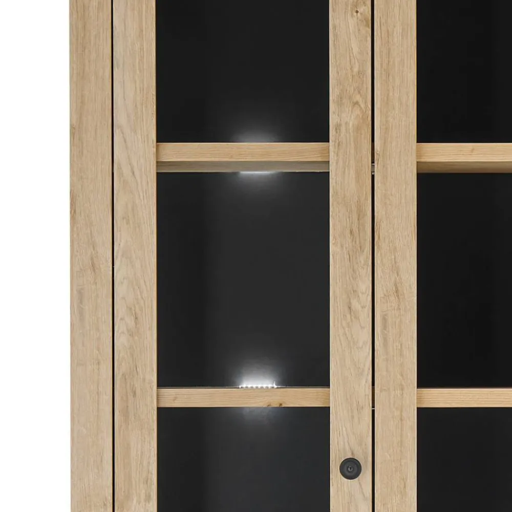 Wohnen Vitrinen<Landhaus-Schrank in Eiche Gold - Hengas
