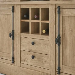 Wohnen Vitrinen<Landhaus-Schrank in Eiche Gold - Hengas