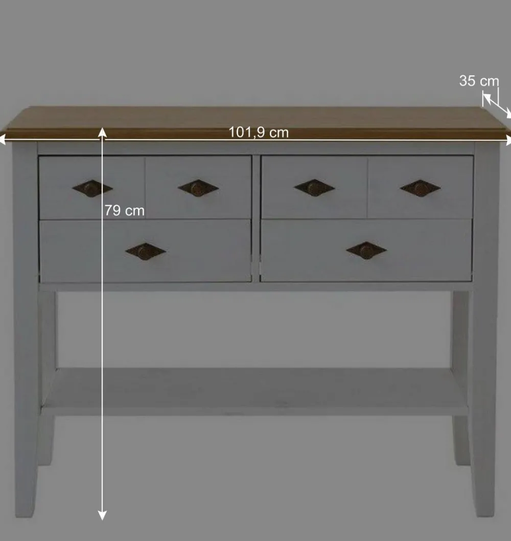 Wohnen Garderoben<Landhausstil Möbel Set Sibiuta in Weiß (zweiteilig)