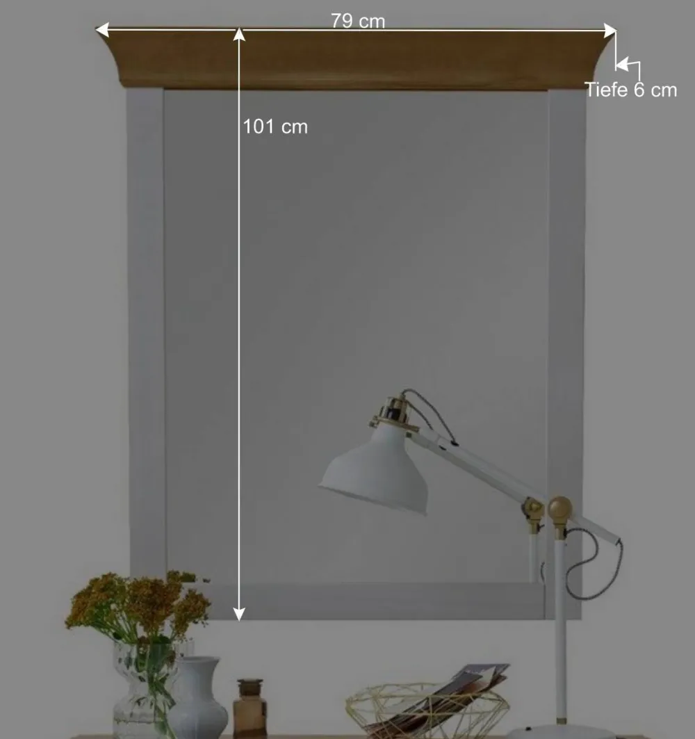 Wohnen Garderoben<Landhausstil Möbel Set Sibiuta in Weiß (zweiteilig)