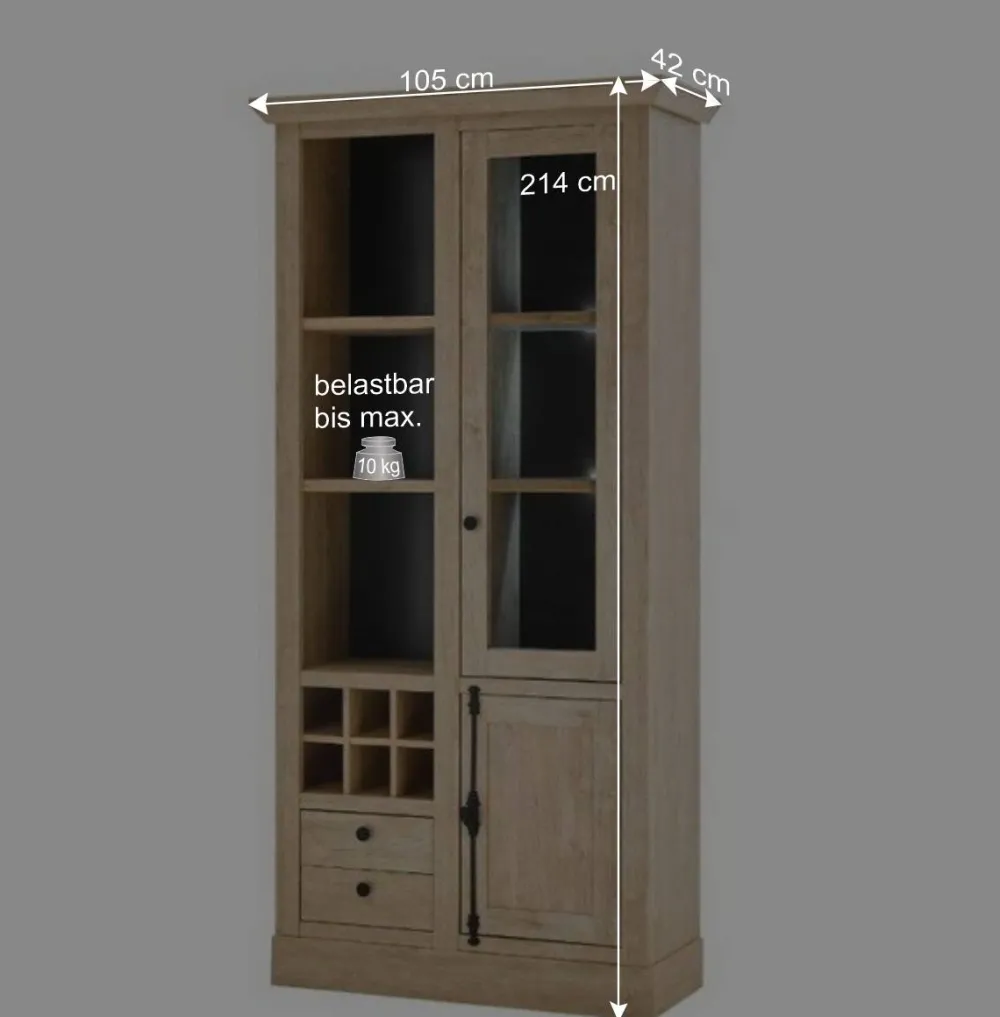 Wohnen Wohnwände<Landhaus-TV-Anbauwand Set - Hengas (dreiteilig)