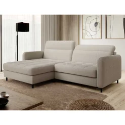 Wohnen Betten|Sofas<L-Design Bettsofa in Taupe Stoffbezug - Gravanti