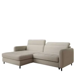 Wohnen Betten|Sofas<L-Design Bettsofa in Taupe Stoffbezug - Gravanti