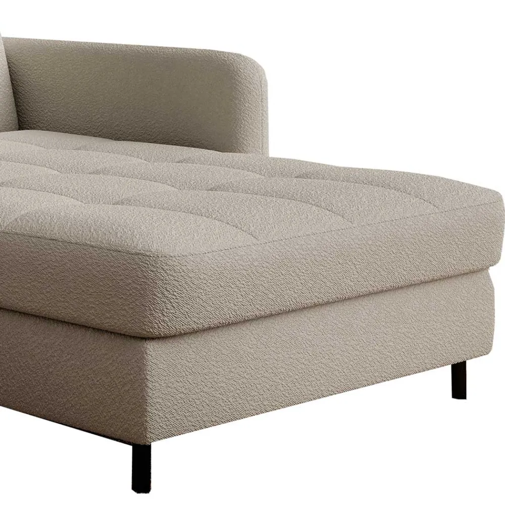 Wohnen Betten|Sofas<L-Design Bettsofa in Taupe Stoffbezug - Gravanti