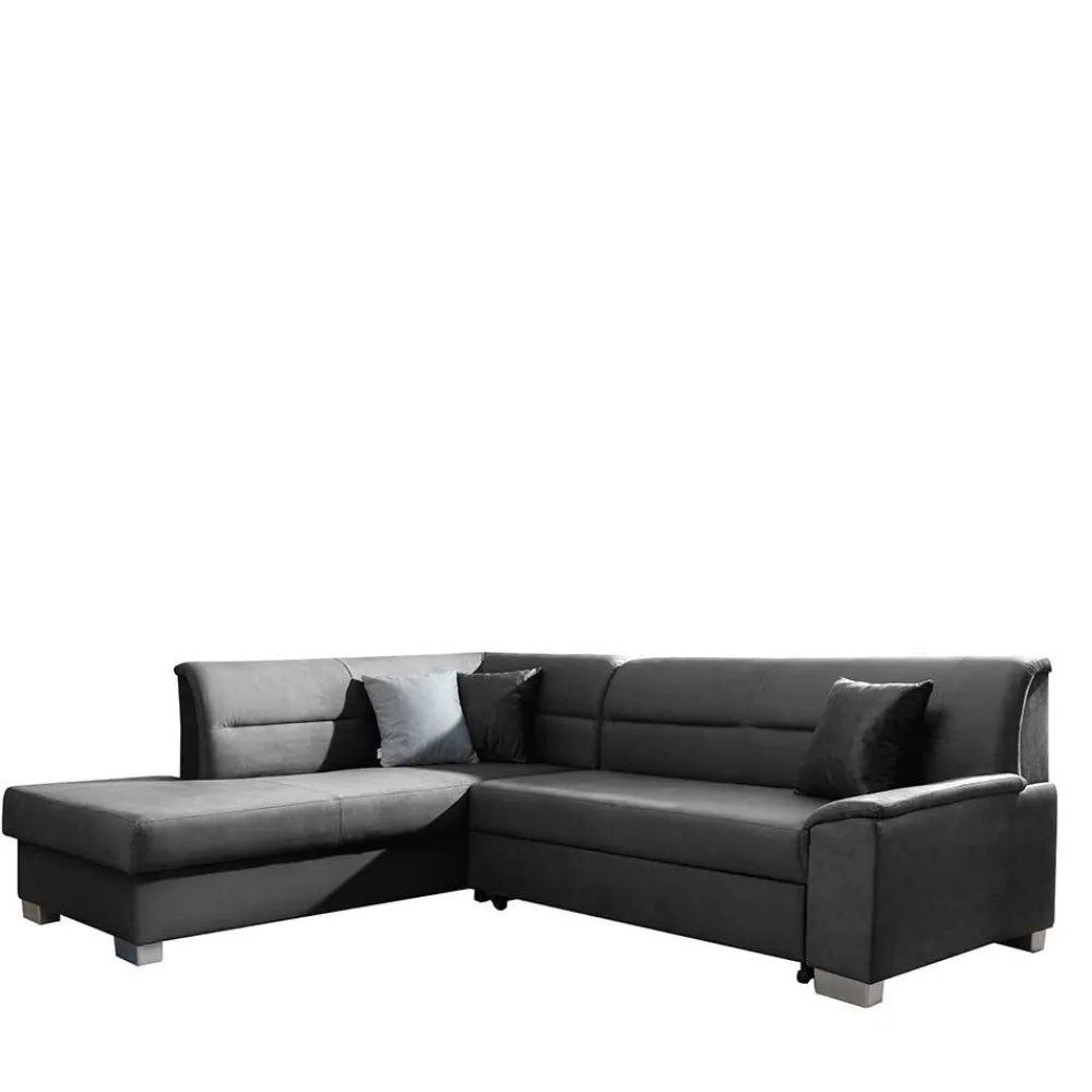 Wohnen Sofas<L-Design Funktionscouch in Dunkelgrau - Silecta