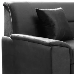 Wohnen Sofas<L-Design Funktionscouch in Dunkelgrau - Silecta