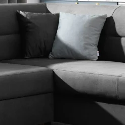 Wohnen Sofas<L-Design Funktionscouch in Dunkelgrau - Silecta