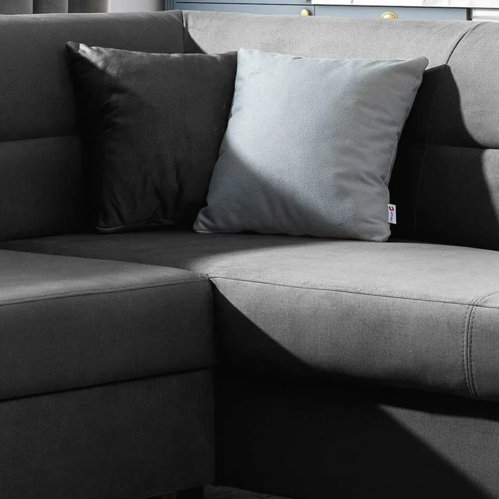 Wohnen Sofas<L-Design Funktionscouch in Dunkelgrau - Silecta