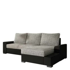 Wohnen Sofas<L-Design Schlafcouch in Beigegrau und Schwarz - Rosch