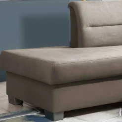 Wohnen Sofas<L-Design Verwandlungssofa in Hellbraun Samt - Citerna