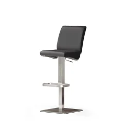 Wohnen Hocker<Leder Barhocker Copa in Schwarz