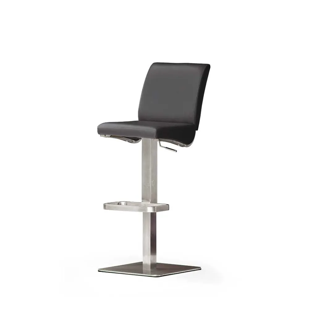 Wohnen Hocker<Leder Barhocker Copa in Schwarz