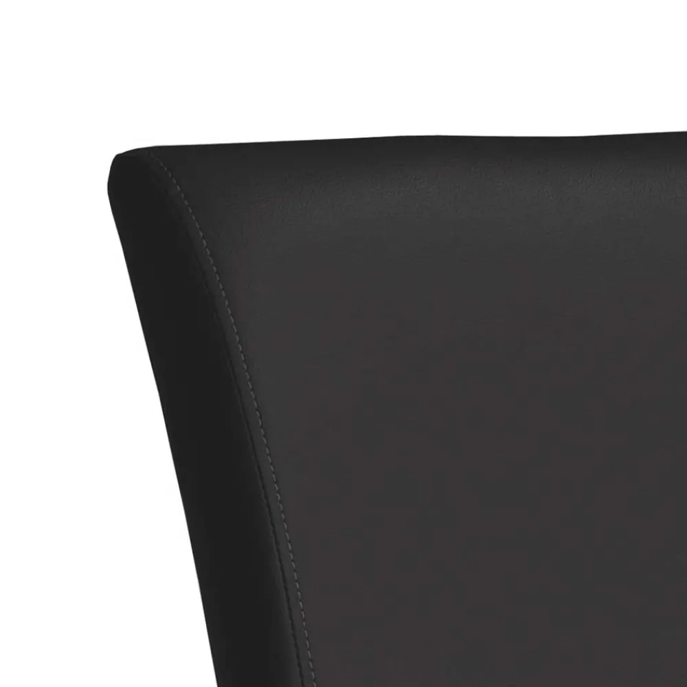 Wohnen Hocker<Leder Barhocker Copa in Schwarz