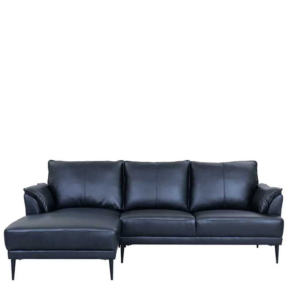 Wohnen Sofas<Leder Ecksofa in Schwarz - Lagon