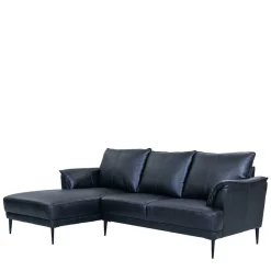 Wohnen Sofas<Leder Ecksofa in Schwarz - Lagon