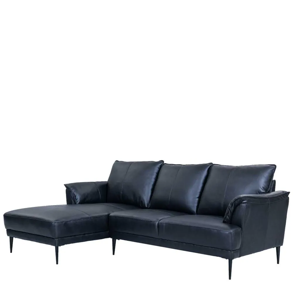 Wohnen Sofas<Leder Ecksofa in Schwarz - Lagon