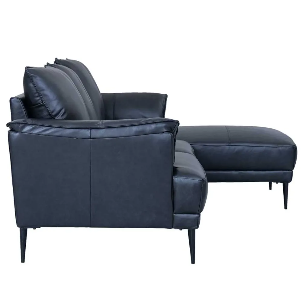 Wohnen Sofas<Leder Ecksofa in Schwarz - Lagon