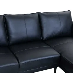 Wohnen Sofas<Leder Ecksofa in Schwarz - Lagon