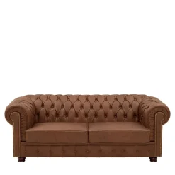 Wohnen Sitzgruppe<Leder Polstergarnitur Chesterfield - Gonron (dreiteilig)