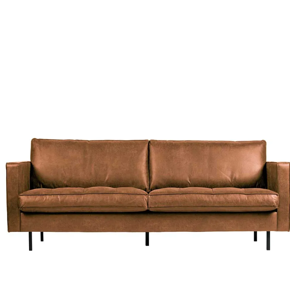Wohnen Sofas<Leder 3-Sitzer Couch in Braun Cognac - Eterna