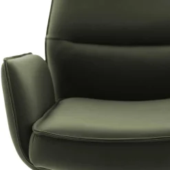 Wohnen Hocker<Leder-Barstühle mit Armlehnen - Asca (2er Set)