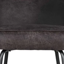 Wohnen Hocker<Lederstuhl für Bar & Theke in Schwarz - Contrasta