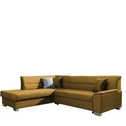 Wohnen Betten|Sofas<L-Form Bettcouch in Senfgelb Samt - Concista
